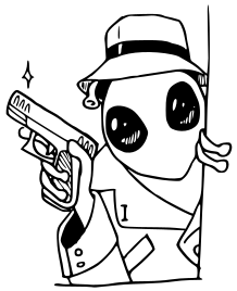 alien spy illo: 'cute but ready to throw down' by Ashely Gaspar